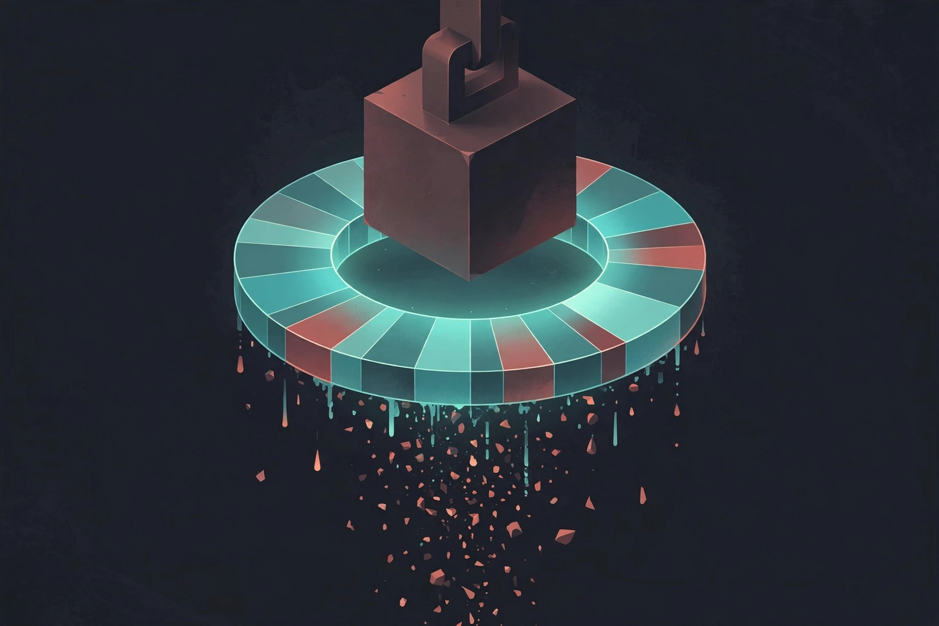 Abstract illustration of SaaS profit margins being squeezed by AI inference costs