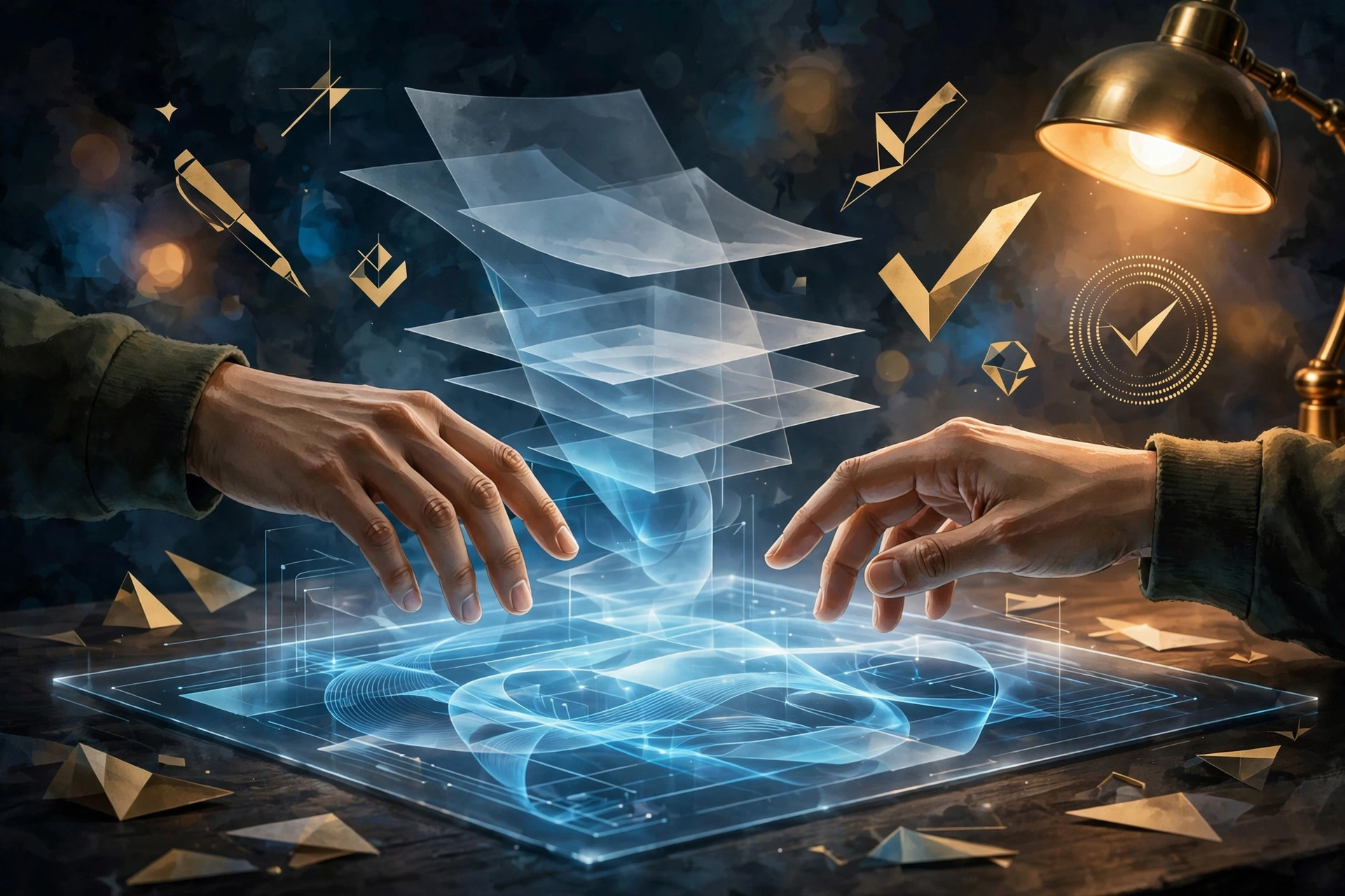 An editor reviewing content drafts with human judgment, representing the human oversight that keeps AI-assisted content safe